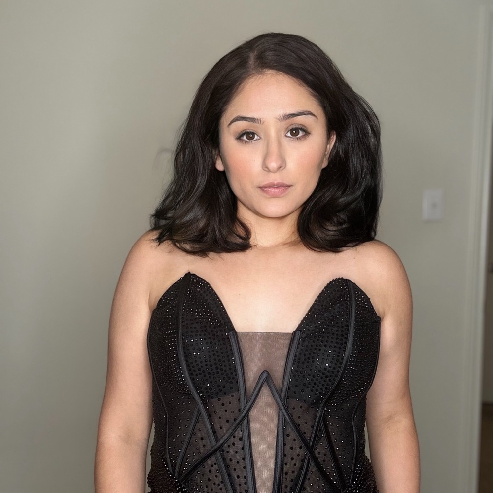 black rhinestone dress